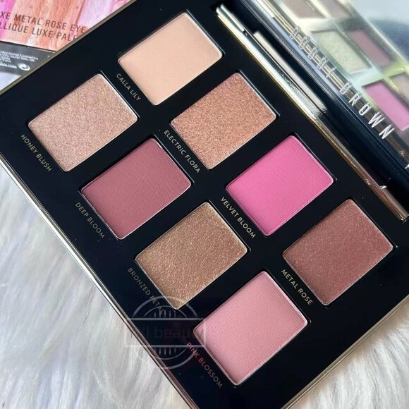 New Bobbi Brown Luxe Metal Rose Eyeshadow Palette Full Size~Limited Edition Rare - Picture 3 of 5